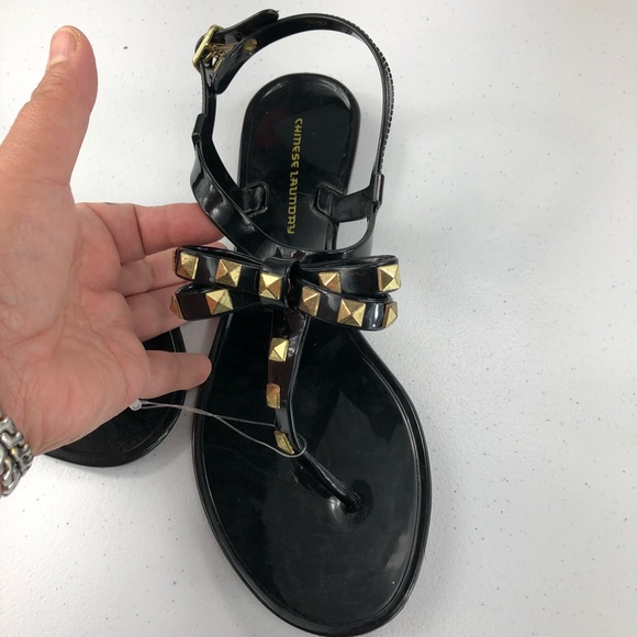 New Chinese Laundry Black Sandals Size 7 (#30) - Picture 7 of 8